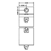 40-560-0 MODULAR SOLUTIONS ANGLE BRACKET 45MM WIDE 60 DEGREES HARDWARE NOT INCLUDED